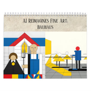 Bauhaus AI Art Aesthetic - Fine Art Remixed Calendar