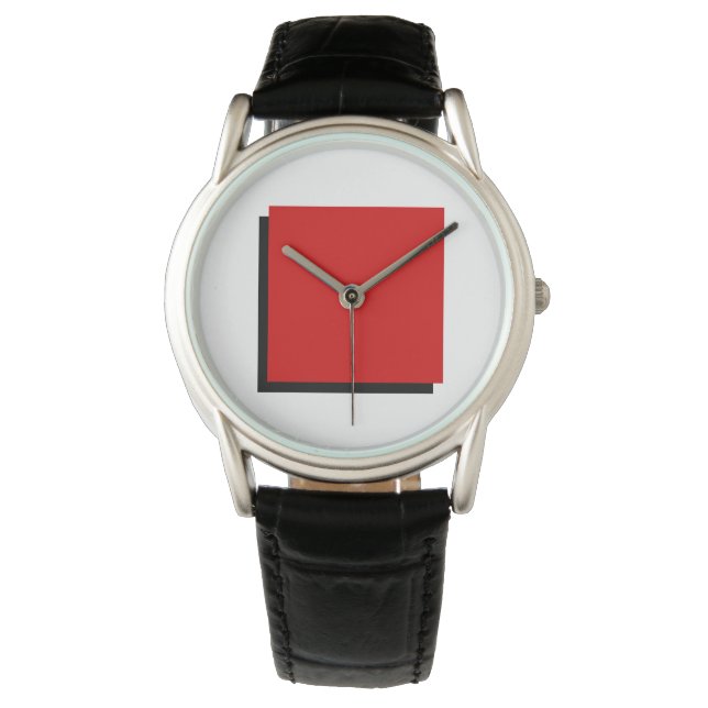 Bauhaus Art Composition Red Square Watch (Front)
