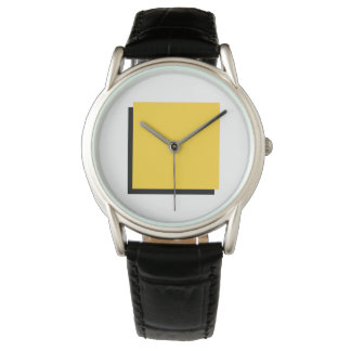 Bauhaus Art Composition Yellow Square Watch