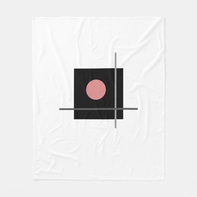 Bauhaus Art Grey Geometric Composition Fleece Blanket (Front)
