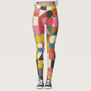 Bauhaus artwork: abstract geometric composition leggings