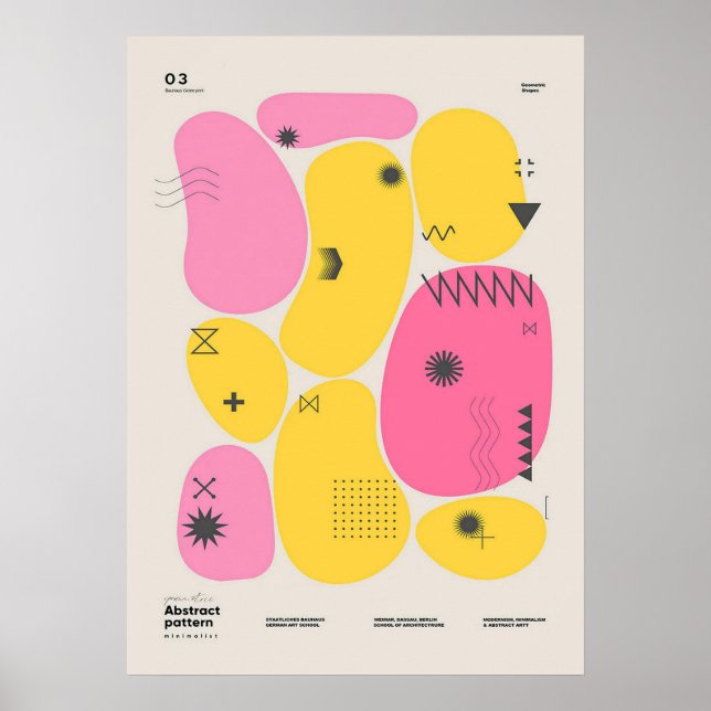 bauhaus, bauhaus design, modern design, geometric  poster (Front)