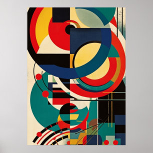 bauhaus, bauhaus design, modern design, geometric  poster