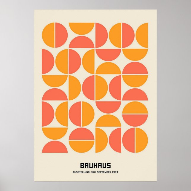 bauhaus, bauhaus design, modern design, geometric  poster (Front)