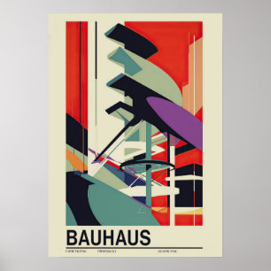 bauhaus, bauhaus design, modern design, geometric poster