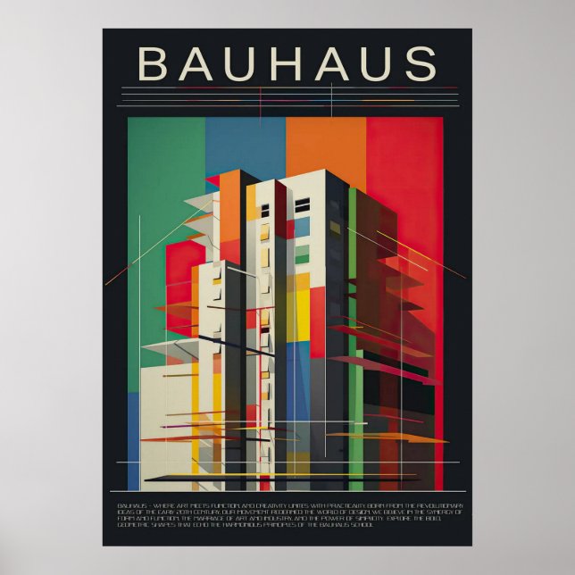 bauhaus, bauhaus design, modern design, geometric  poster (Front)