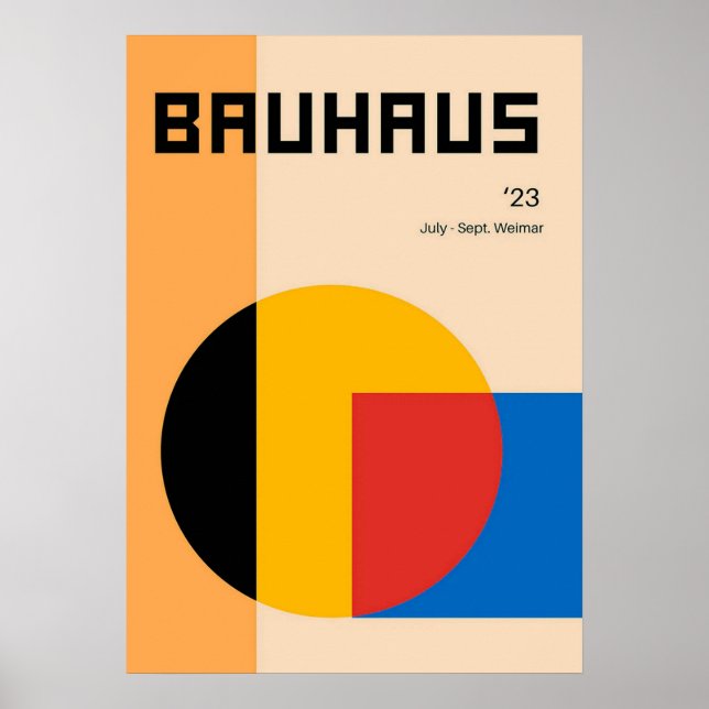 bauhaus, bauhaus design, modern design, geometric  poster (Front)
