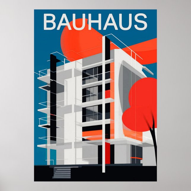 bauhaus, bauhaus design, modern design, geometric  poster (Front)