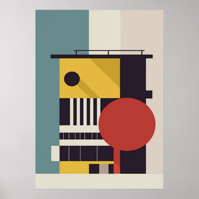 bauhaus, bauhaus design, modern design, geometric  poster (Front)
