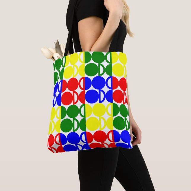 Bauhaus Circles  Tote Bag (Close Up)