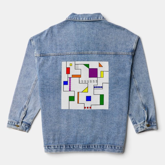 Bauhaus Circuits  Denim Jacket (Back)