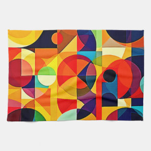 Bauhaus Color Geometry Design Tea Towel