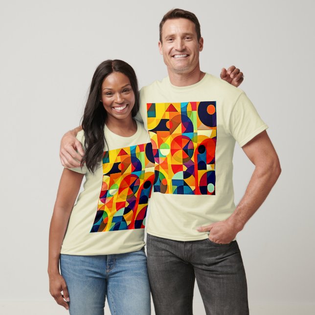Bauhaus Colour Geometry Design T-Shirt (Unisex)