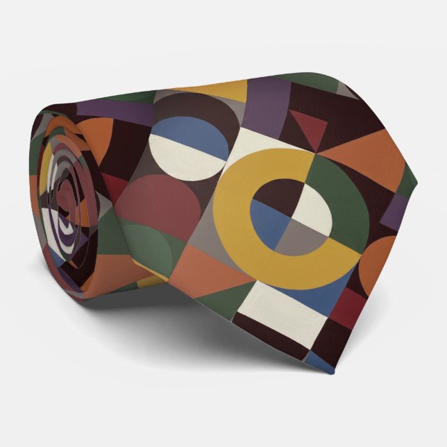 Bauhaus Colour Geometry Tie (Rolled)