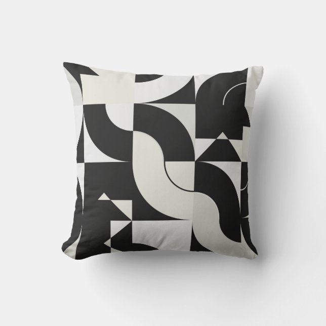 Bauhaus composition artwork made with abstract ele cushion (Front)