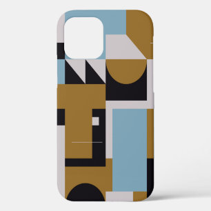 Bauhaus composition artwork made with abstract ele iPhone 12 case