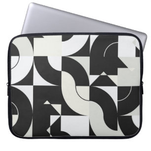 Bauhaus composition artwork made with abstract ele laptop sleeve