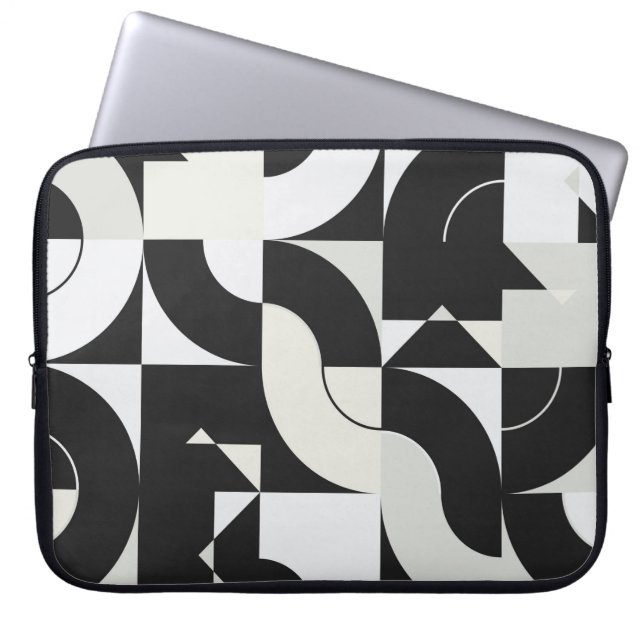 Bauhaus composition artwork made with abstract ele laptop sleeve (Front)