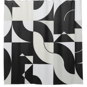 Bauhaus composition artwork made with abstract ele shower curtain
