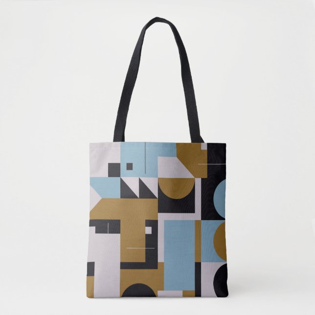 Bauhaus composition artwork made with abstract ele tote bag (Front)