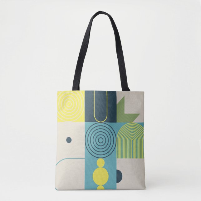 Bauhaus composition artwork made with abstract ele tote bag (Front)