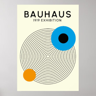 Bauhaus Concentric Circles Modern Art Print