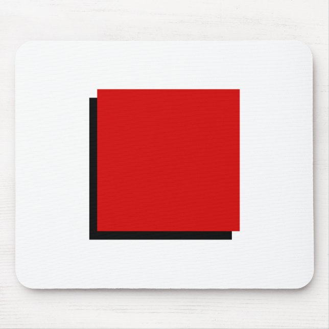 Bauhaus Design Geometric Art Red Square Mouse Pad (Front)