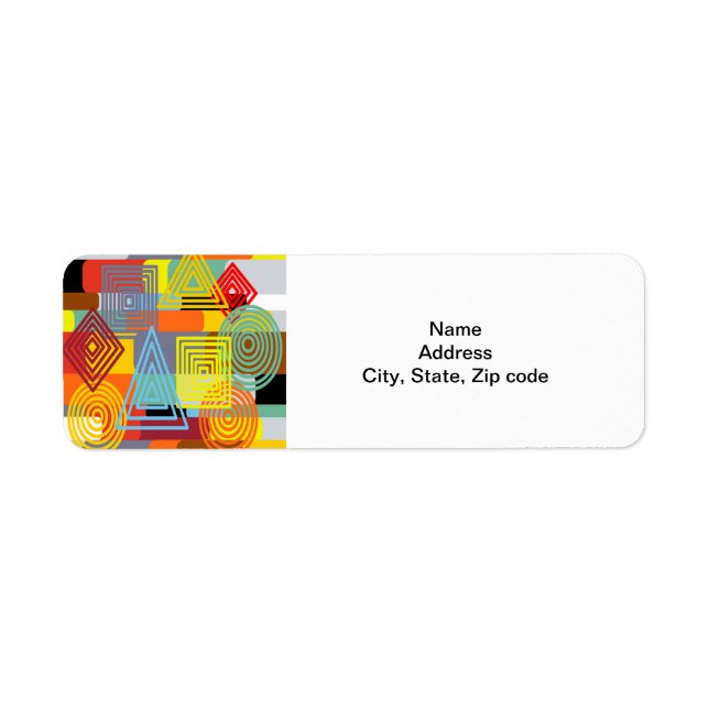 Bauhaus Design Three Return Address Label (Front)