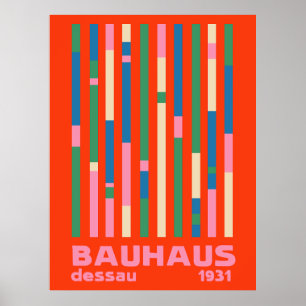 Bauhaus Dessau 1931 Colourful Modernist Abstract Poster