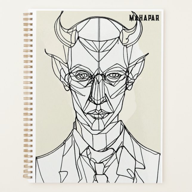 Bauhaus Devil Line Art Planner (Front)