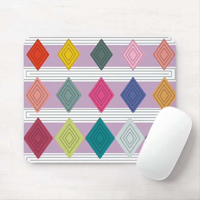 Bauhaus Diamond Quilt Mouse Pad (With Mouse)