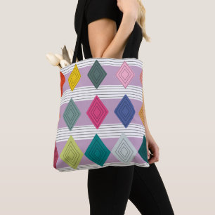 Bauhaus Diamond Quilt Tote Bag
