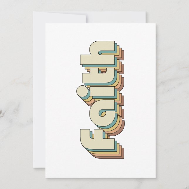 Bauhaus Faith Christian Inspirational Vibes Invitation (Front)