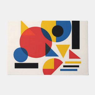 Bauhaus Geometric Abstract Composition Doormat