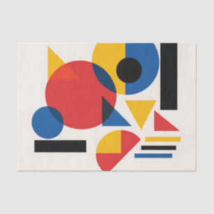 Bauhaus Geometric Abstract Composition Tissue Paper