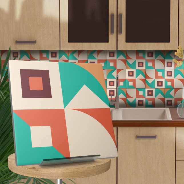 Bauhaus geometric abstract N1 Ceramic Tile (Creator Uploaded)