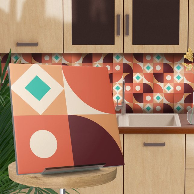 Bauhaus geometric abstract N4 Ceramic Tile (Creator Uploaded)