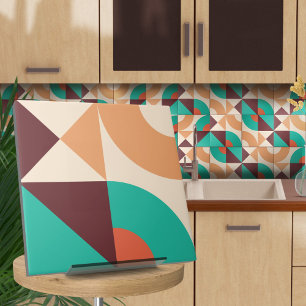 Bauhaus geometric abstract N7 Ceramic Tile