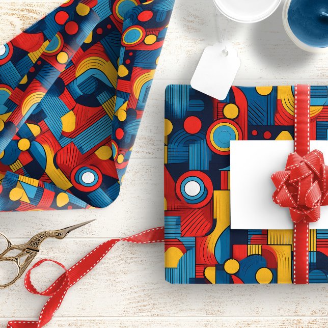 Bauhaus Geometric Abstract Pattern#4 ID1068 Wrapping Paper (Creator Uploaded)