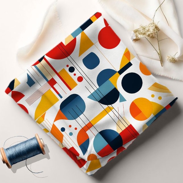Bauhaus Geometric Abstract Pattern#6 ID1068 Fabric (Creator Uploaded)