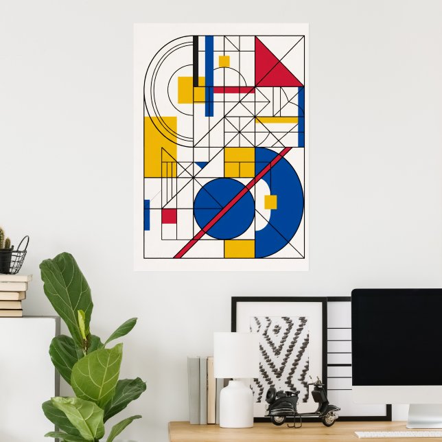 Bauhaus Geometric Abstract Poster (Home Office)