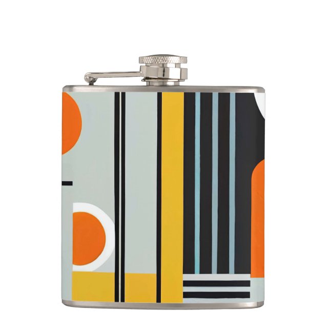 Bauhaus Geometric Design 01 Perfect For Hip Flask (Front)
