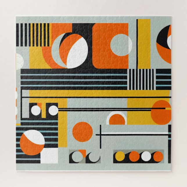Bauhaus Geometric Design 01 Perfect For Jigsaw Puzzle (Vertical)