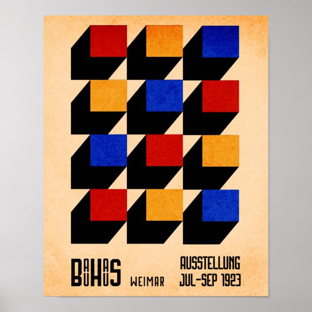 Bauhaus Geometric Modern Poster  (Front)