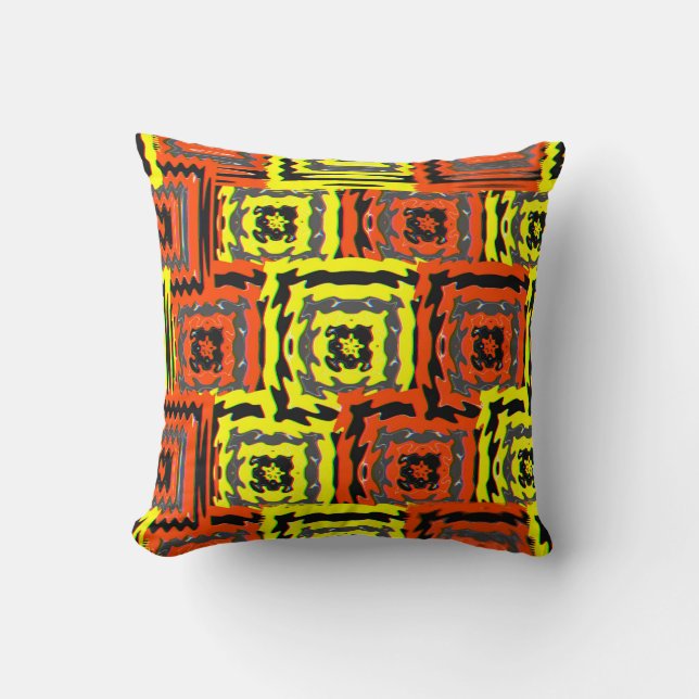 Bauhaus Geometric Pattern Design  Cushion (Front)