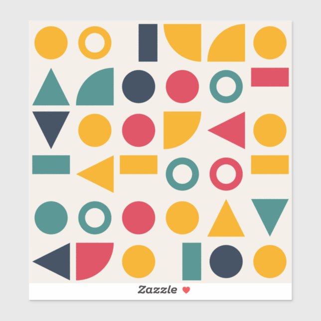 Bauhaus Geometric Shapes Seamless Pattern (Sheet)