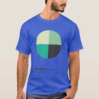 Bauhaus Green Circle homage Modern Gallery Abstrac T-Shirt