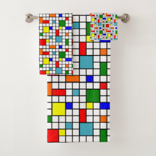 Bauhaus Grid  Bath Towel Set