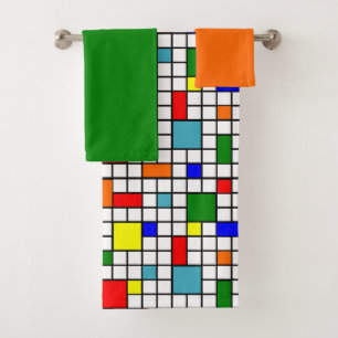 Bauhaus Grid  Bath Towel Set