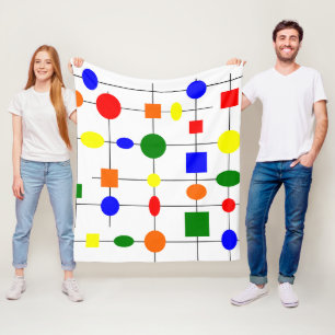 Bauhaus Grid  Fleece Blanket